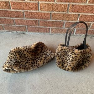 Cheetah Print Bucket Hat and Matching Purse